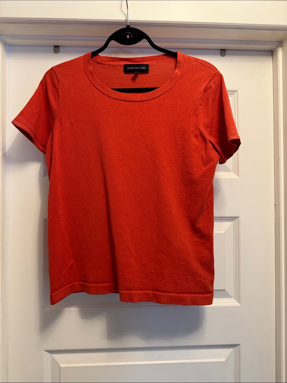 Jones New York Bright Red Short-Sleeve Knit Tee